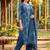women ethnic motifs printed regular cotton kurta with patiala & with dupatta