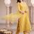 women regular sequinned kurta with trousers & with dupatta