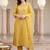 women regular sequinned kurta with trousers & with dupatta