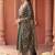 women ethnic motifs embroidered regular thread work liva kurta with trousers & with dupatta
