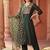 women ethnic motifs embroidered regular thread work liva kurta with trousers & with dupatta
