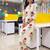 women floral printed regular cotton kurta with trousers