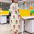 women floral printed regular cotton kurta with trousers