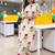 women floral printed regular cotton kurta with trousers