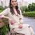 women animal printed regular cotton kurta with trousers