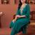 women ethnic motifs embroidered regular thread work kurta with trousers