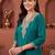 women ethnic motifs embroidered regular thread work kurta with trousers
