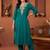 women ethnic motifs embroidered regular thread work kurta with trousers