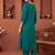women ethnic motifs embroidered regular thread work kurta with trousers