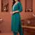 women ethnic motifs embroidered regular thread work kurta with trousers