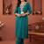 women ethnic motifs embroidered regular thread work kurta with trousers