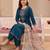 women ethnic motifs embroidered regular thread work kurta with patiala & with dupatta