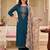 women ethnic motifs embroidered regular thread work kurta with patiala & with dupatta