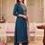 women ethnic motifs embroidered regular thread work kurta with patiala & with dupatta