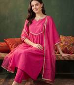 women empire kurta with trousers & with dupatta