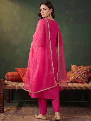 women empire kurta with trousers & with dupatta 3