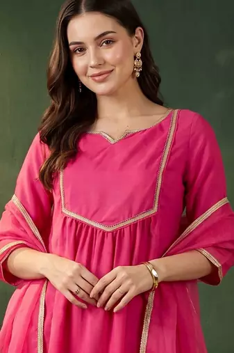 women empire kurta with trousers & with dupatta