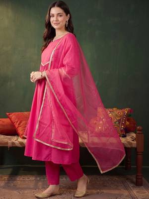 women empire kurta with trousers & with dupatta 6