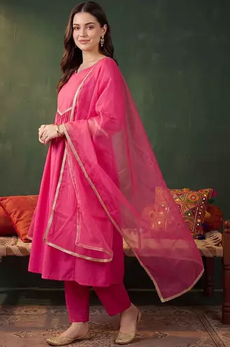 women empire kurta with trousers & with dupatta