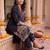 embroidered regular thread work kurta with trousers & with dupatta