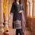 embroidered regular thread work kurta with trousers & with dupatta