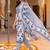 women floral printed regular cotton kurta with trousers & with dupatta