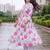 women floral printed regular cotton kurta with trousers