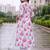 women floral printed regular cotton kurta with trousers