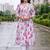women floral printed regular cotton kurta with trousers