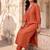women ethnic motifs embroidered regular thread work liva kurta with trousers