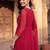 women ethnic motifs printed regular thread work kurta with trousers & with dupatta