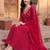 women ethnic motifs printed regular thread work kurta with trousers & with dupatta