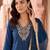 women ethnic motifs embroidered regular kurta with trousers & with dupatta