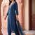 women ethnic motifs embroidered regular kurta with trousers & with dupatta