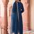 women ethnic motifs embroidered regular kurta with trousers & with dupatta