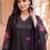 women floral printed regular linen kurta with trousers & with dupatta