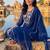 women ethnic motifs embroidered empire thread work kurta with trousers & with dupatta