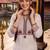 women ethnic motifs embroidered regular thread work cotton kurta with trousers & with dupatta