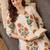 women floral printed regular cotton kurta with trousers