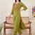 women ethnic motifs embroidered regular thread work cotton kurta with trousers