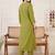 women ethnic motifs embroidered regular thread work cotton kurta with trousers