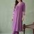 women ethnic motifs embroidered regular thread work kurta with trousers