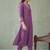 women ethnic motifs embroidered regular thread work kurta with trousers