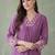 women ethnic motifs embroidered regular thread work kurta with trousers