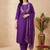 women ethnic motifs embroidered regular sequinned liva kurta with trousers & with dupatta