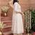 women floral embroidered empire thread work cotton kurta with trousers & with dupatta