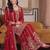women ethnic motifs embroidered regular thread work kurta with palazzos & with dupatta