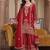 women ethnic motifs embroidered regular thread work kurta with palazzos & with dupatta
