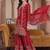 women ethnic motifs embroidered regular thread work kurta with palazzos & with dupatta