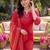 women ethnic motifs printed regular mirror work cotton kurta with trousers & with dupatta